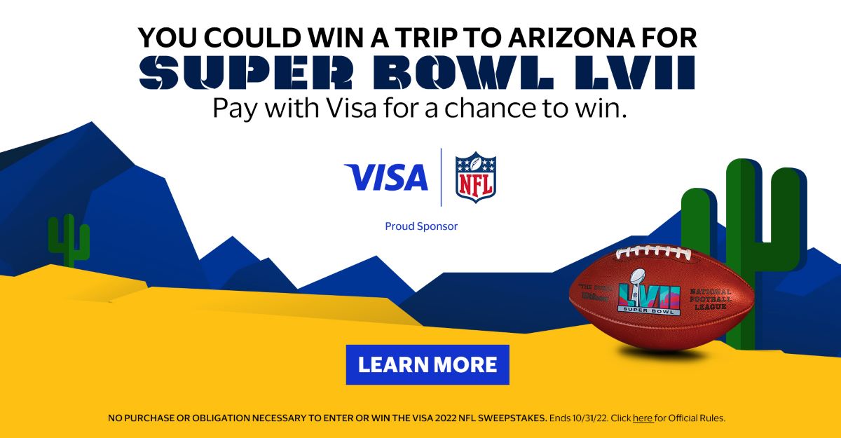 Pay with your Smart Rate Visa for a chance to win!